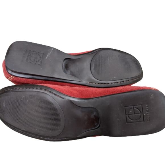 Cole Haan Red Suede Moccasin Loafers 9 - Picture 8 of 10